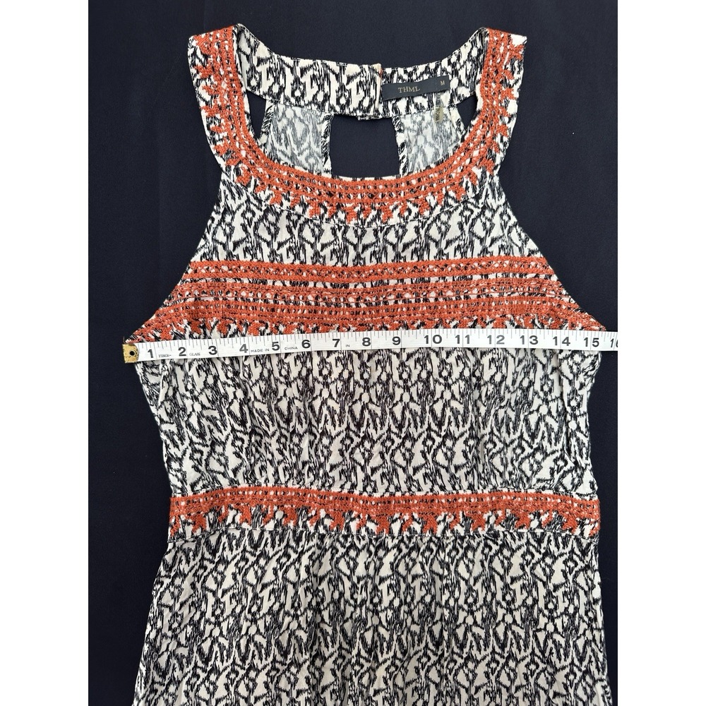 THML Maxi Dress Womans M Boho Embroidered Beach Farmers Market Coastal Vibes - Picture 9 of 13
